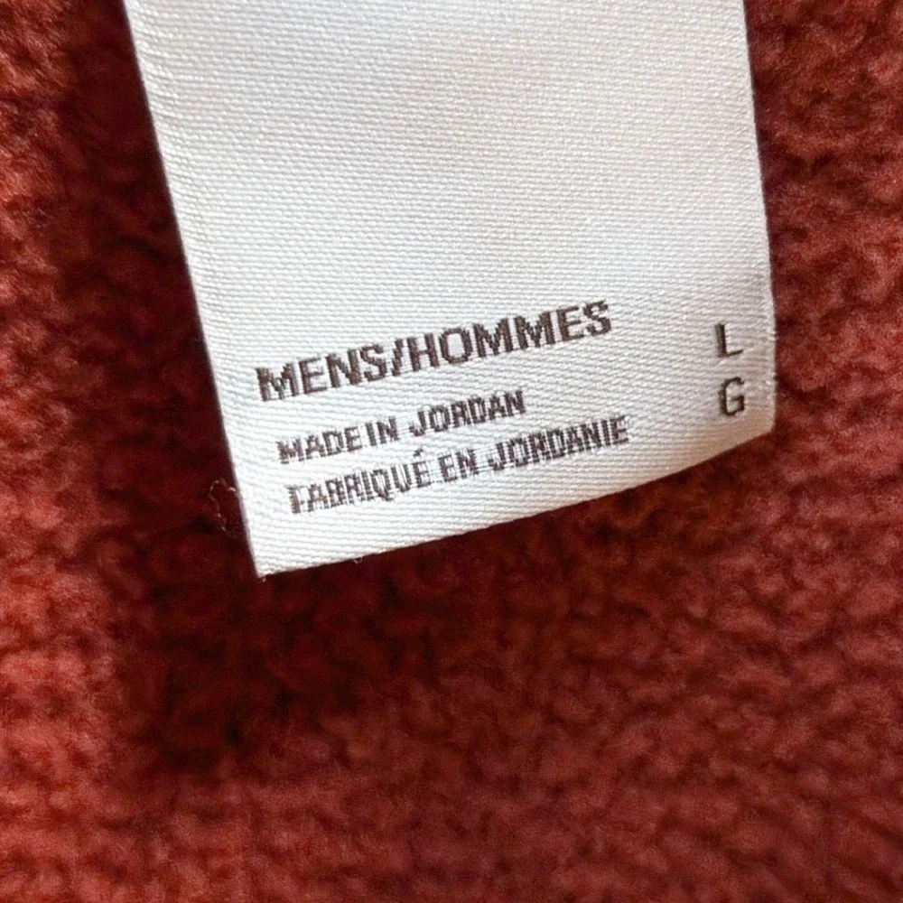 The North Face Mens Sherpa Fleece Vest Burnt Orange Large